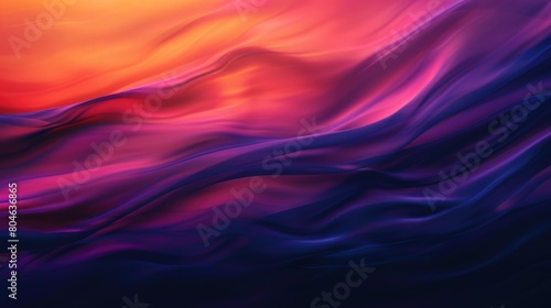 Colorful abstract painting with vibrant hues of purple, blue, pink and orange. AIG51A.