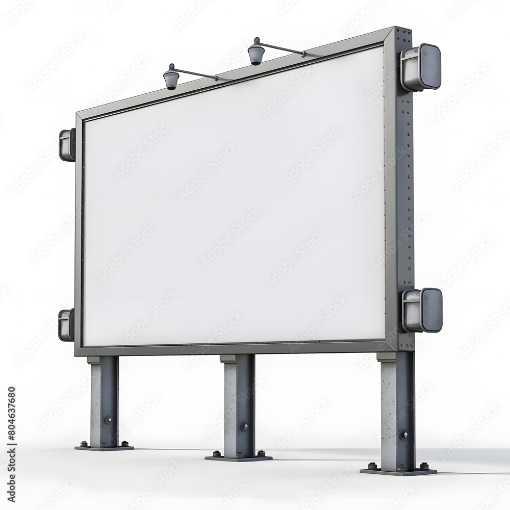 Obraz premium blank billboard isolated on white