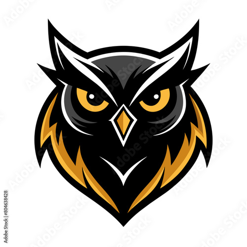 predatory owl logo vector art illustration © CreativeDesigns