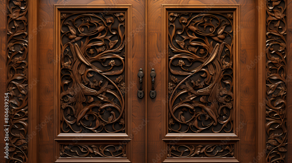 detail of a wooden door