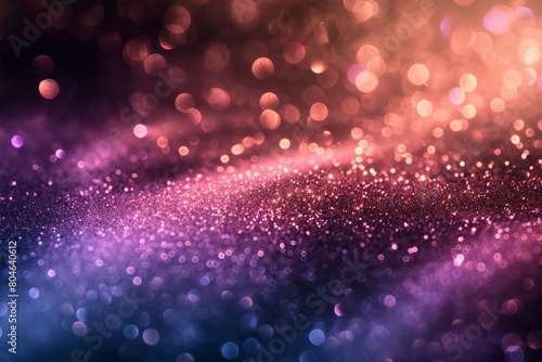Liquid purple and magenta tints on a glittery sky background. Generative AI