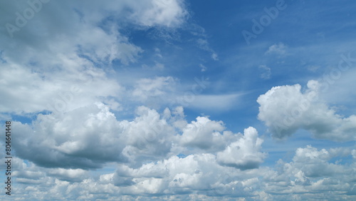 Formation cloud sky scape. Various layers of clouds move in different directions at altitude. Timelapse.