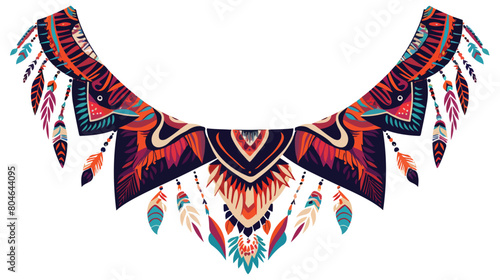 Neck design in ethnic style for fashion.