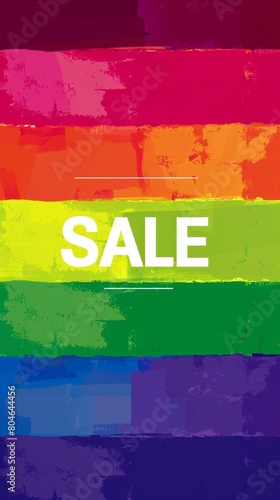 Vibrant multicolored background with the word sale for promotions and discounts