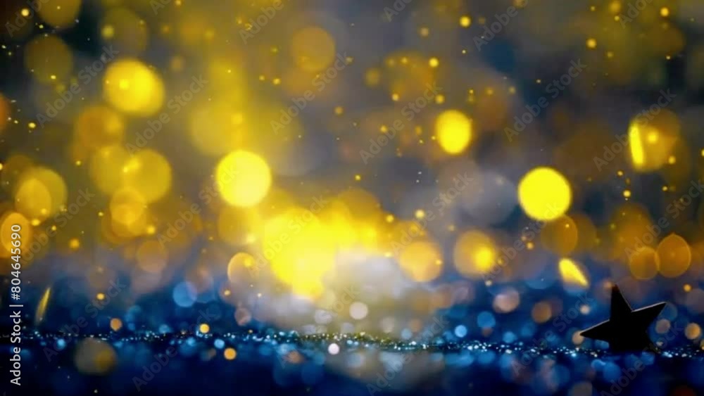 Yellow blurry lights and stars, Christmas Sunset sunlight, Vibrant candy stars twinkling in a dreamy, Loop 4K motion Background Yellow blurry lights and stars, Christmas Sunset sunlight, Vibrant candy stars twinkling in a dreamy, Loop 4K motion Background