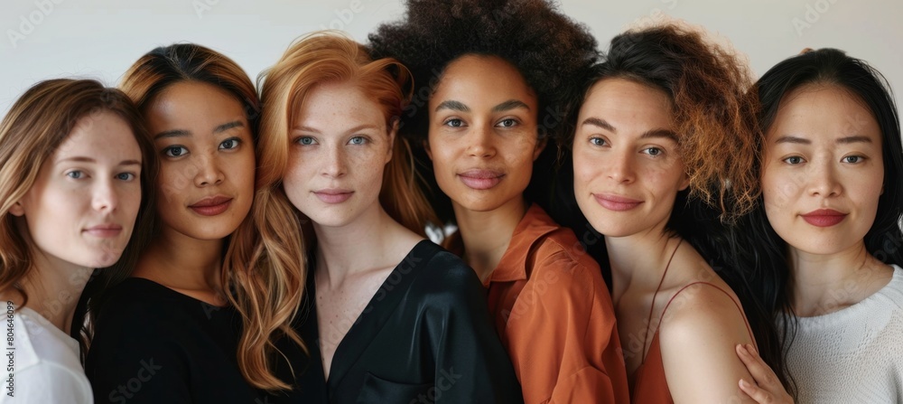 Obraz premium Diverse group of women embracing unity