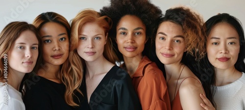 Diverse group of women embracing unity