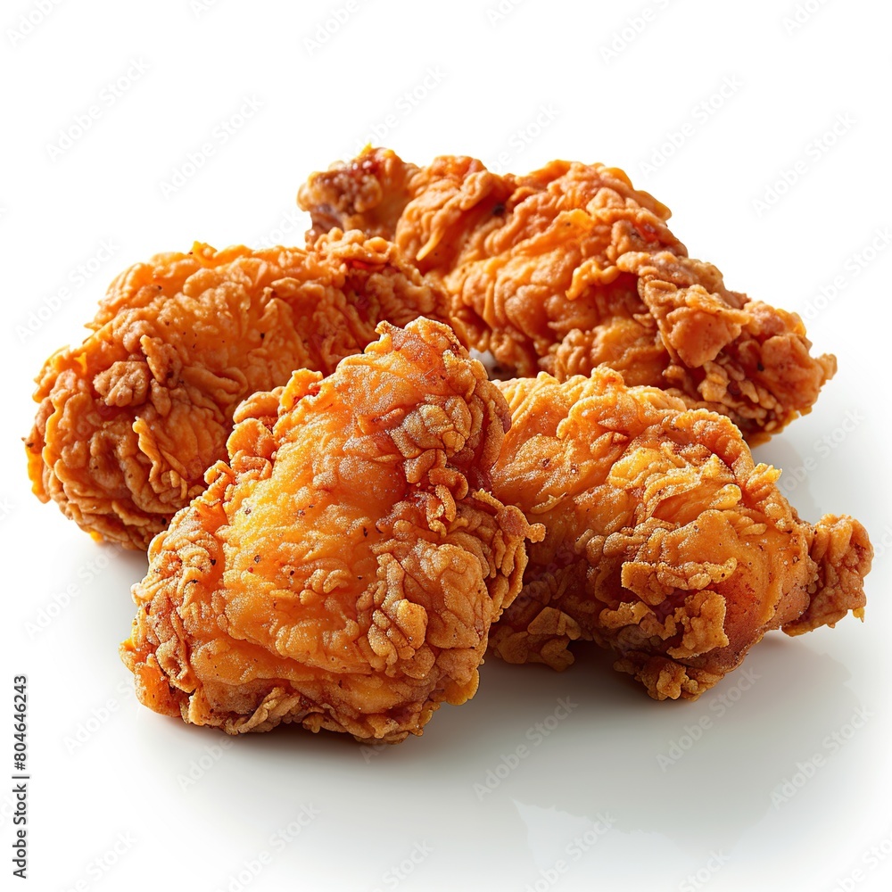 Spicy crispy fried chicken leg. Created with Generative AI Spicy crispy fried chicken leg. Created with Generative AI