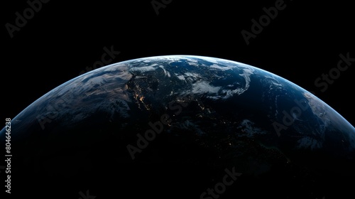 Twilight glow over eath from space