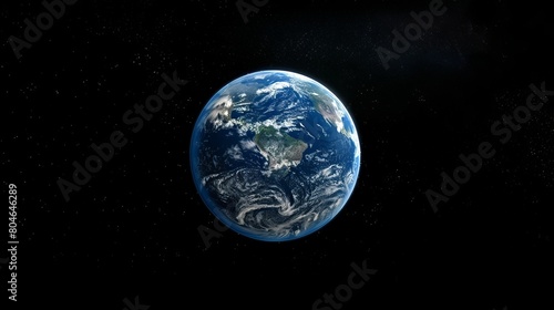 Blue earth in the vastness of space