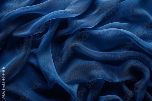 Beneath the Waves. A Majestic Blue Velvet Sea Rendered in Textured Elegance.