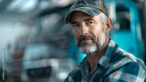 Portrait of a Mechanic Working in a Garage. Concept Portrait Photoshoot, Mechanic Theme, Garage Setting, Working Environment, Professional Portraits
