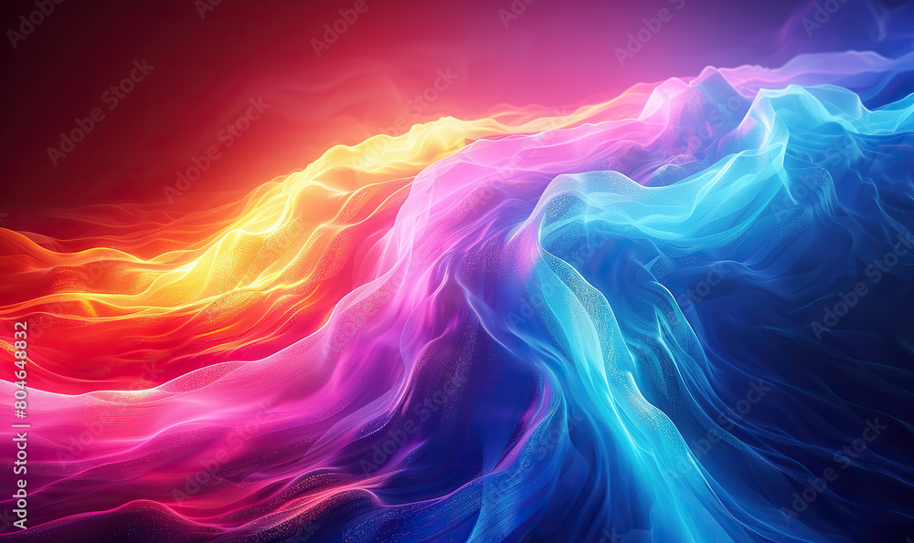 A mesmerizing abstract image with flowing color waves background , Generate AI