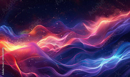A mesmerizing abstract image with flowing color waves background , Generate AI © VinaAmeliaGRPHIC