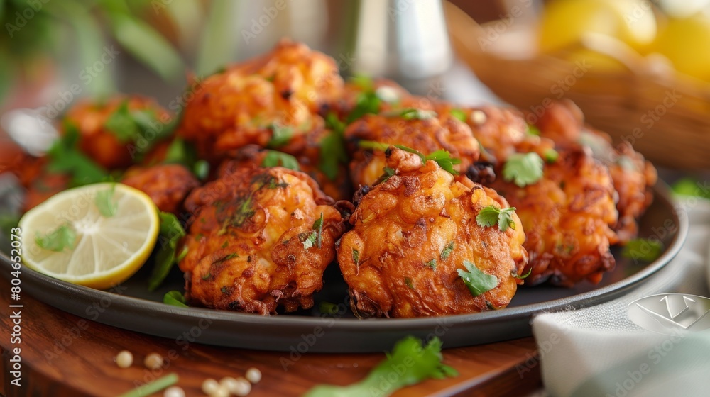 photograph of fish fritters on plate photograph of fish fritters on plate