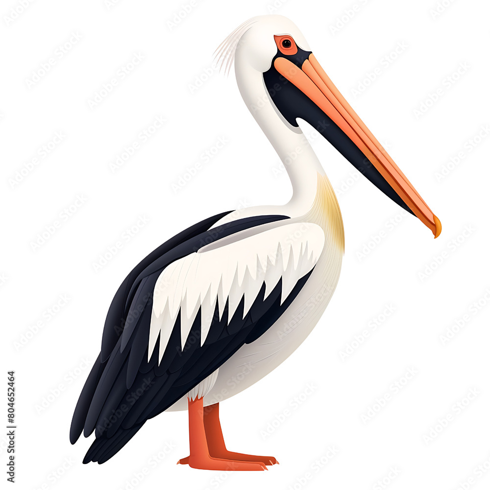 Obraz premium Pelican on white background