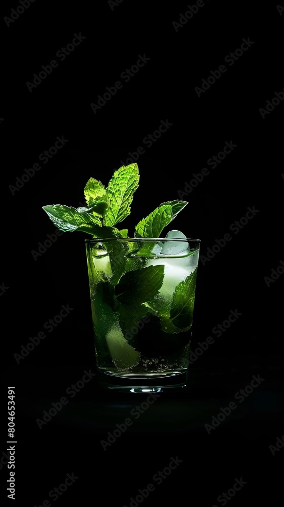 Glass Filled With Green Leaves on Table Glass Filled With Green Leaves on Table