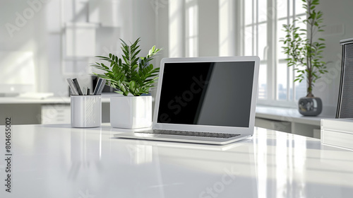 Wallpaper Mural Modern sophisticated office desk Torontodigital.ca