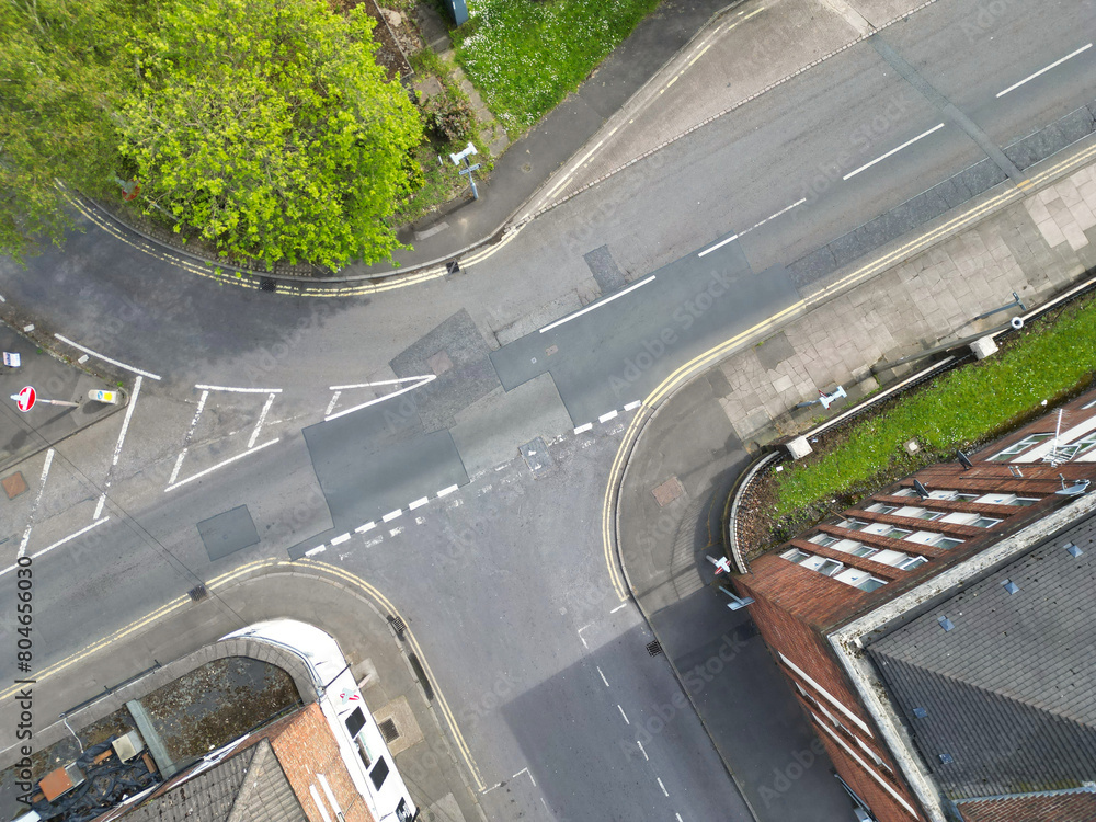 High Angle View of Historical Derby City Centre, England United Kingdom. April 26th, 2024 High Angle View of Historical Derby City Centre, England United Kingdom. April 26th, 2024
