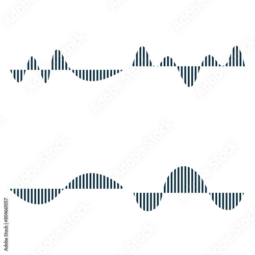 vector sound wave logo premium template bundle