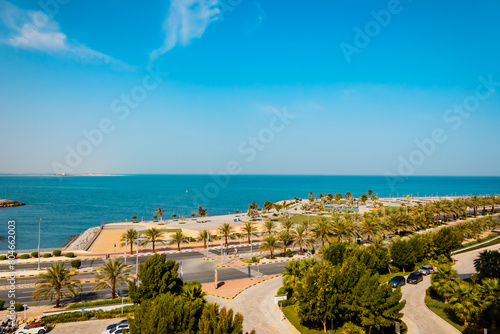 Marjan island, Ras al Khaimah city in the UAE, kurort view