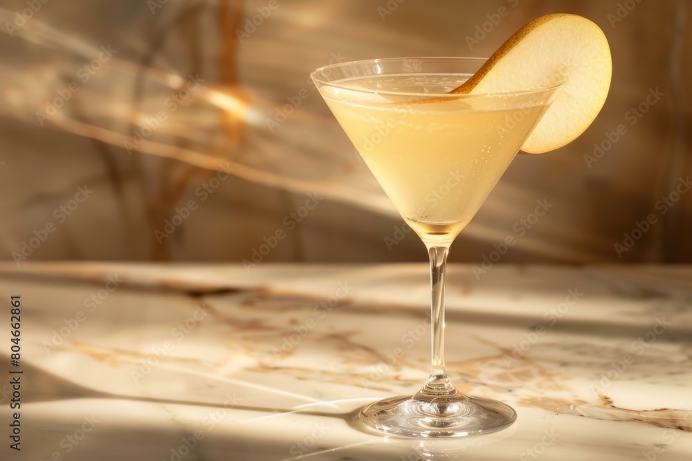 Glass Filled With Drink on Table Glass Filled With Drink on Table