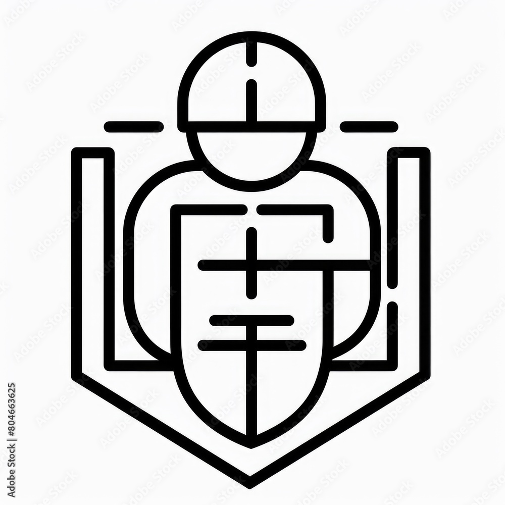 Risk Mitigation. Guarding and Ensuring Safety and Security with Outline Graphic Illustration Risk Mitigation. Guarding and Ensuring Safety and Security with Outline Graphic Illustration