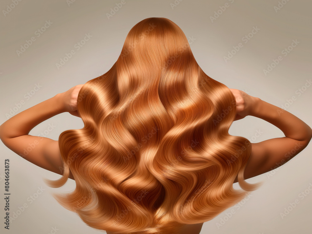 Fototapeta premium Haircare, hair care, hair of a woman, Red Hair