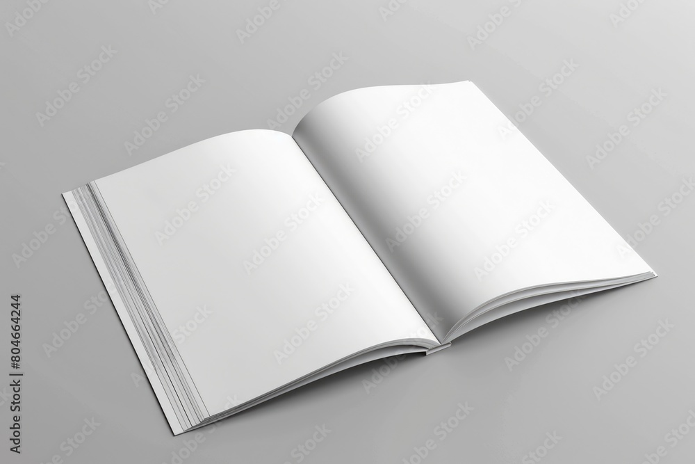 Photorealistic Landscape Brochure Mockup. A4 Sized Blank Booklet/Catalog Template Over Light Grey Photorealistic Landscape Brochure Mockup. A4 Sized Blank Booklet/Catalog Template Over Light Grey