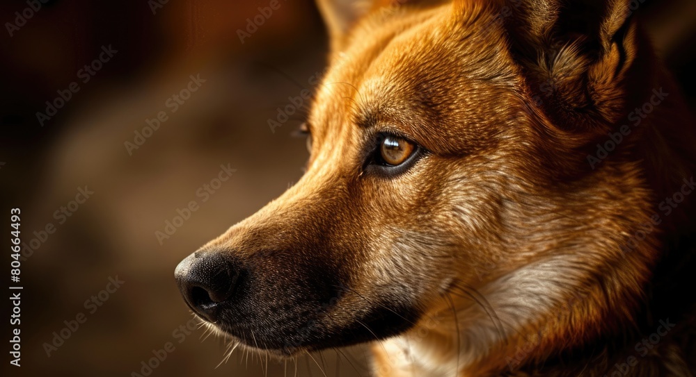 Portrait of Cute Australian Dingo Puppy - Domestic Canine Breed Mammal Portrait of Cute Australian Dingo Puppy - Domestic Canine Breed Mammal