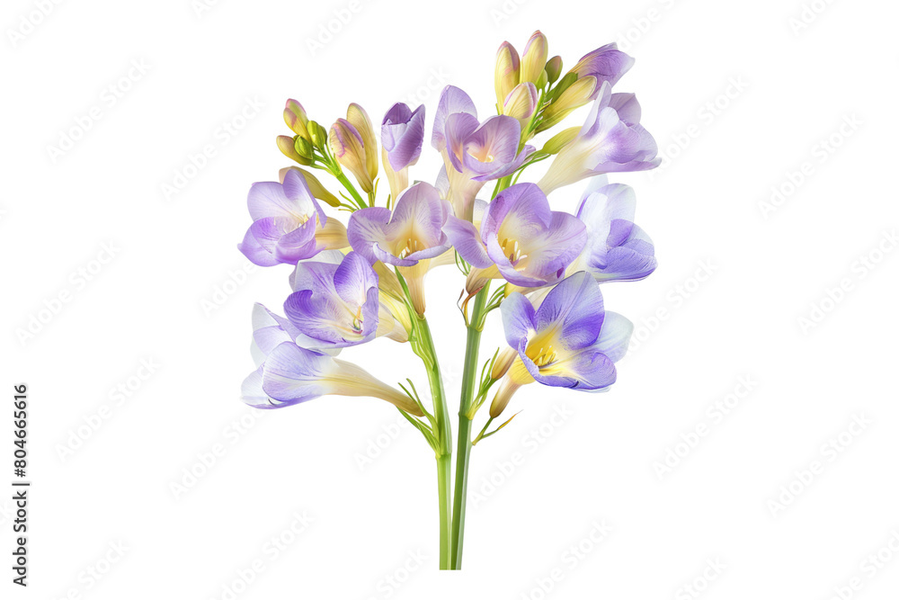 Freesias flower isolated on transparent background.