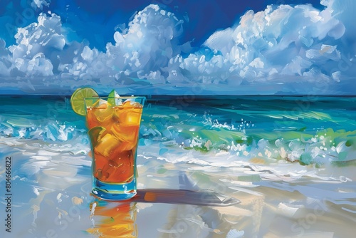 Refreshing Cocktail by the Beach