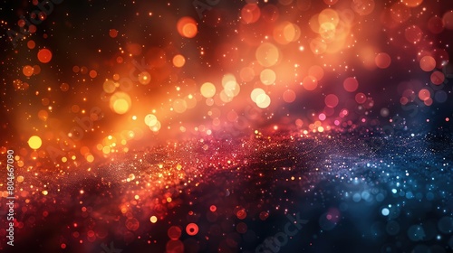A colorful, abstract background with many small, bright dots