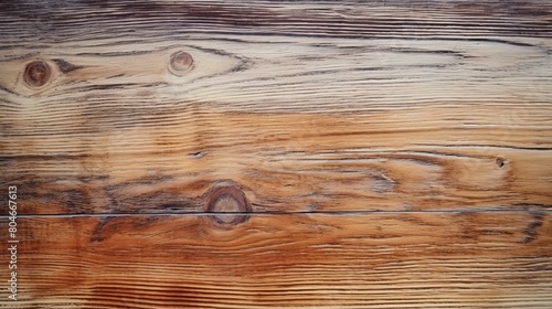 The wooden surface has a grainy texture and is slightly worn