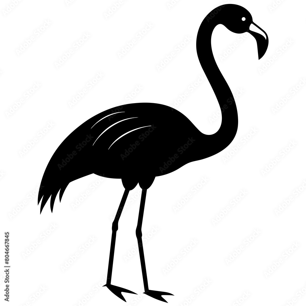 Fototapeta premium flamingo silhouette isolated on white
