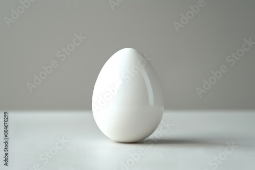 White Egg Timer Counting Down Minutes on Isolated Gray Background - Time Management Concept