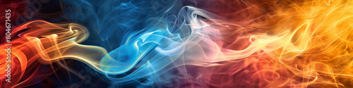 Searchlight smoke abstract background, featuring vivid colors