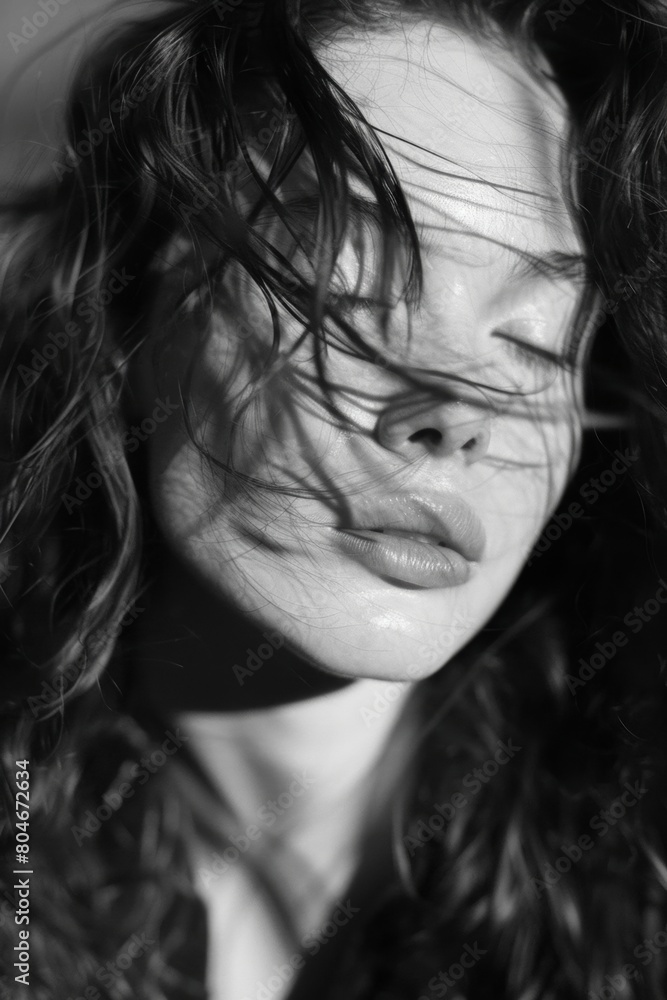 black and white portrait of a woman black and white portrait of a woman