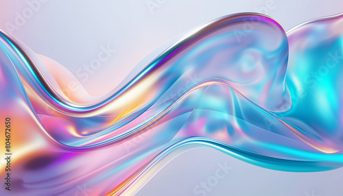 Abstract flowing blue wave lines design background