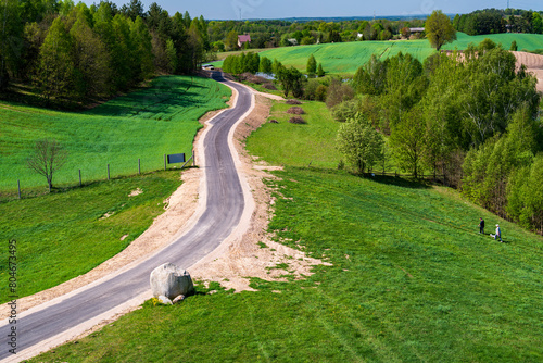 winding road in the countryside