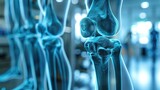 Diagnoses knee arthritis with technology x-ray medical orthopedics.