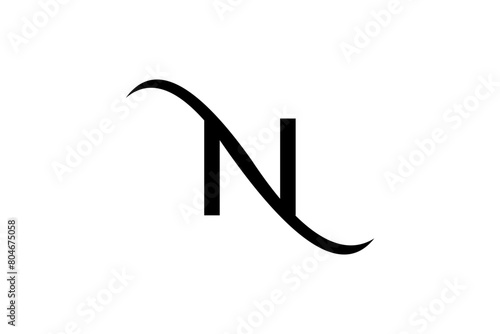 Template logo letter  N ,for company branding logo