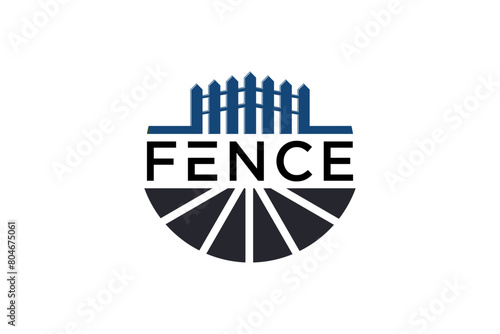 Fence design logo template illustration
, Fences building logo icon vector, fence home solution