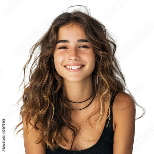 Woman With Long Hair in Black Tank Top