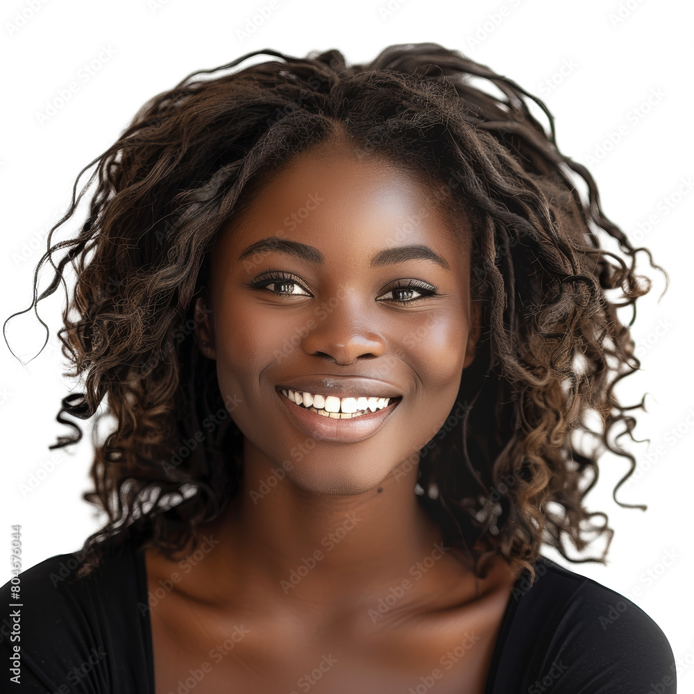 Smiling Woman in Black Shirt Smiling Woman in Black Shirt