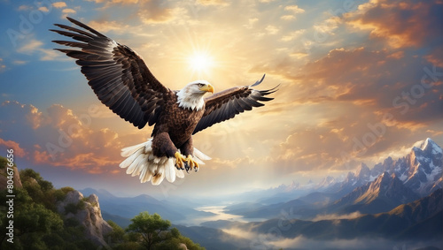bald eagle in flight,eagle in the sky,eagle in flight © Laiba