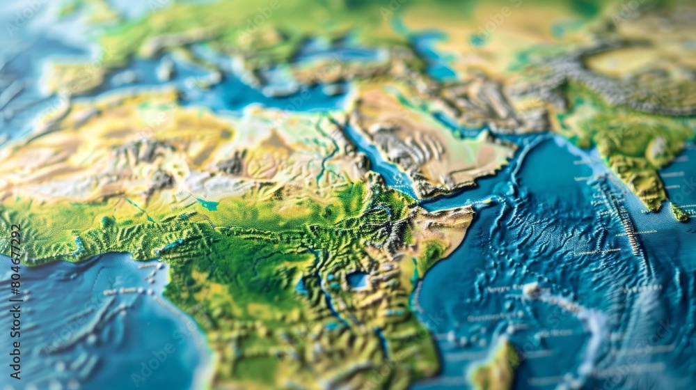 World Map with Areas Highlighted for Green Investment Potential, Identifying regions with the most promising renewable energy resources, close-up World Map with Areas Highlighted for Green Investment Potential, Identifying regions with the most promising renewable energy resources, close-up