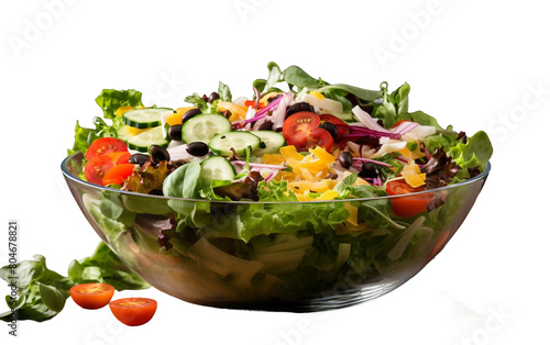 Colorful Salad Assortment Isolated On Transparent Background PNG.