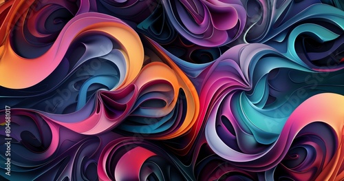 abstract colourful background with swirl and wave patterns, colorful fusion wallpaper