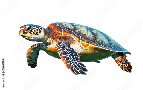 Graceful Marine Creature Isolated On Transparent Background PNG.